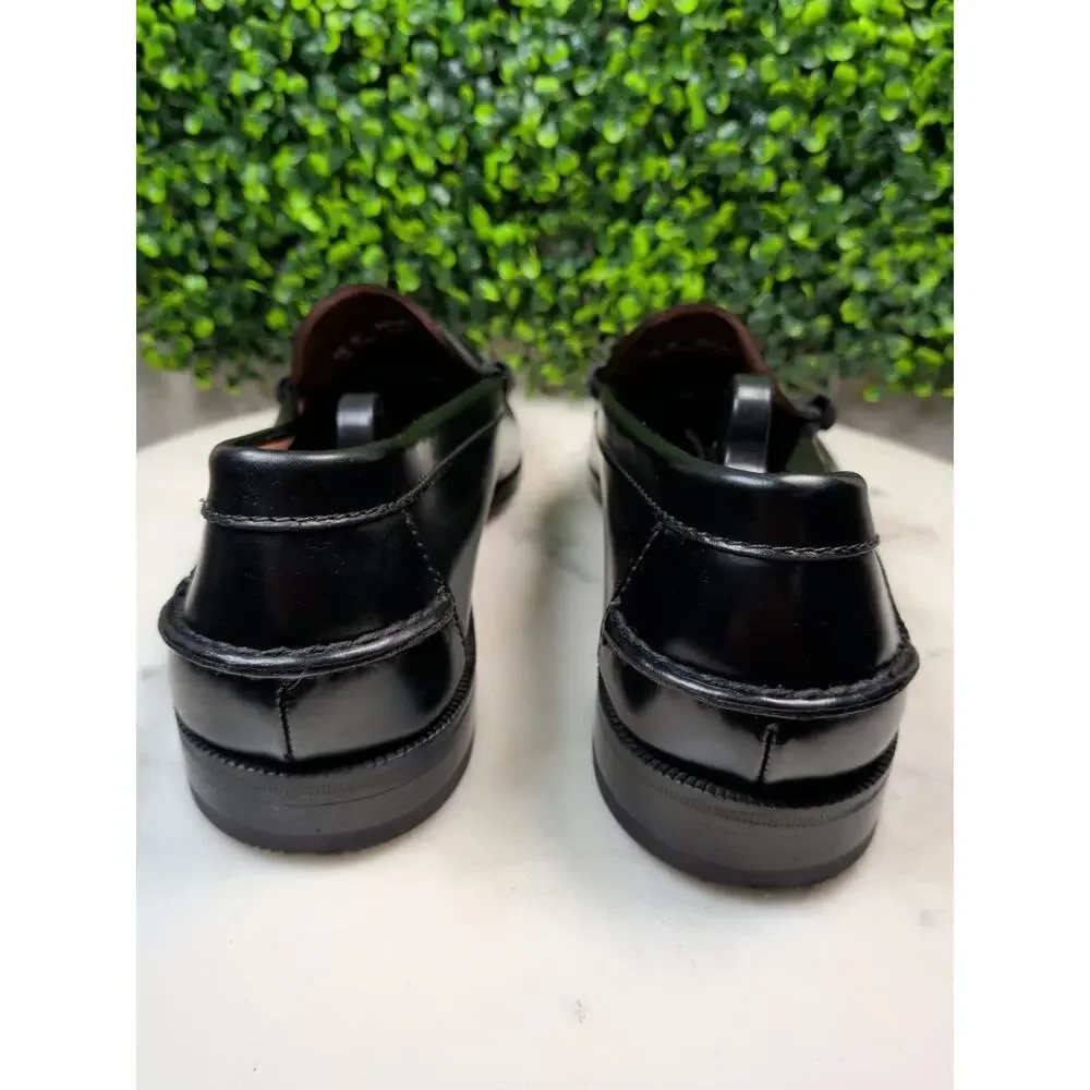 Florsheim Black Leather Penny Loafers Men's US 9.5 D Slip On Dress Shoes